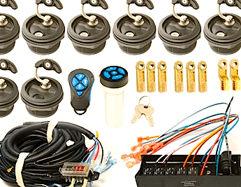 Everything you need to install a Key Captain electronic locking system in your boat or recreational vehicle