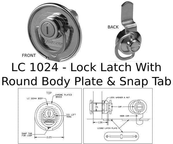 LC 1024 Lock Latch Marine Hardware