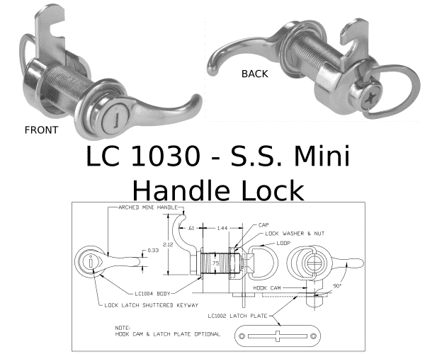 LC 1030 Handle Lock Marine Hardware