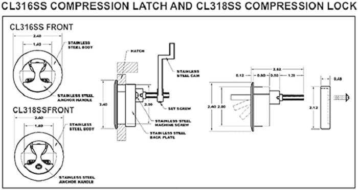 CL318 Marine Compression Latch