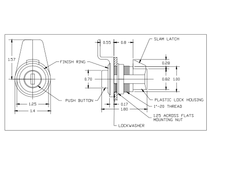 GL 202 Push Button Marine Lock