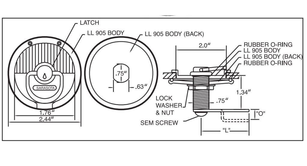 LR-805 Marine Hardware Latch