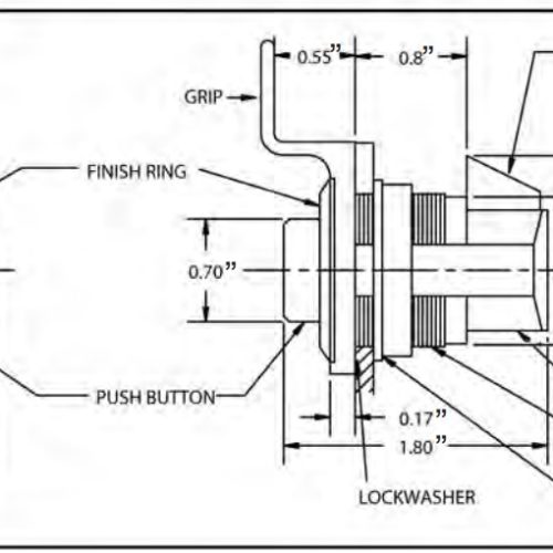 GL 202 Marine Push Buitton Lock